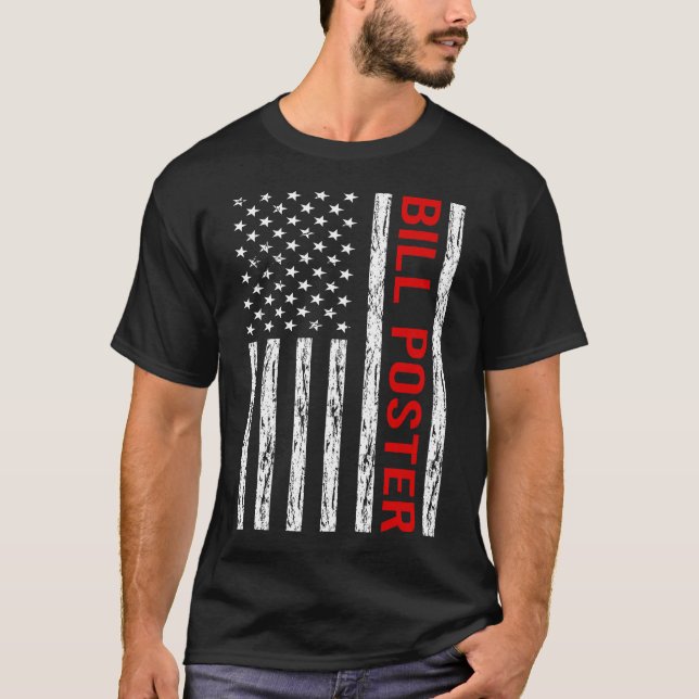 T-shirt Drapeau USA - Poster de Bill (Devant)