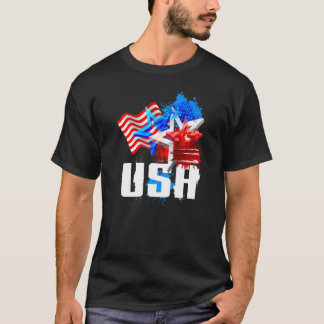 T-shirt Drapeau Usa Pour 4 juillet Jour commémoratif Graph