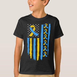 T-shirt Drapeau Usa Syndrome de Down Sensibilisation Papa 