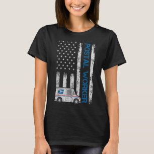 T-shirt Drapeau Usa Travailleur Postal Patriotique Facteur