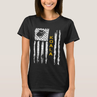 T-shirt Drapeau Usa Vintage Koala Amateur D'animaux Silhou