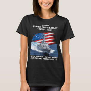 T-shirt Drapeau USS John Basilone DDG-122 Destroyer Ship U