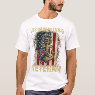 T-shirt Drapeau Uss Ranger Cva-61 Veteran America