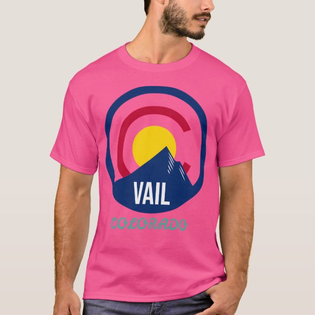 T-shirt Drapeau Vail Colorado actif (Devant)