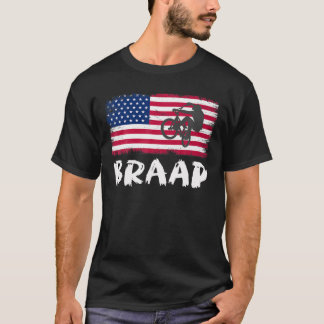 T-shirt Drapeau Vélo Vélo Vélo Vélo Vide Usa Vintage