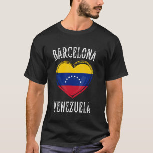 T-shirt Drapeau Venezuela Cœur Ville Barcelone