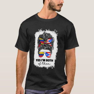 T-shirt Drapeau vénézuélien et portoricain Rico Venezuela 