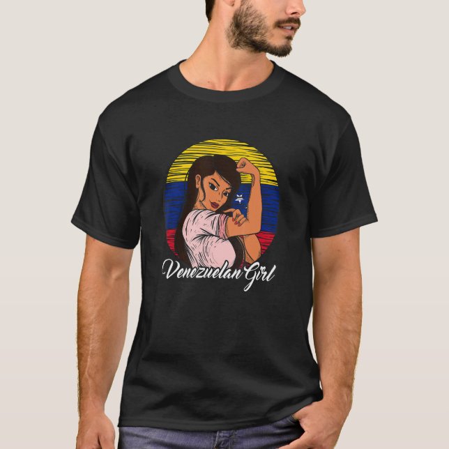 T-shirt Drapeau vénézuélien Venezuela Vénézuélienne fille (Devant)