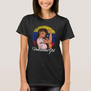 T-shirt Drapeau vénézuélien Venezuela Vénézuélienne fille