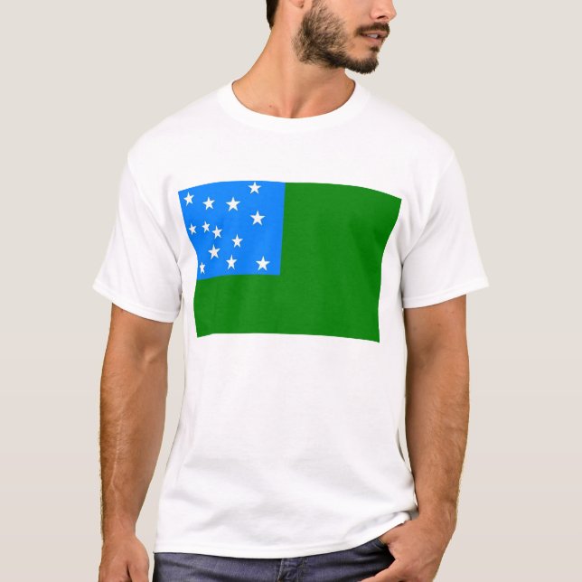 T-shirt Drapeau vert de garçons de montagne (Devant)