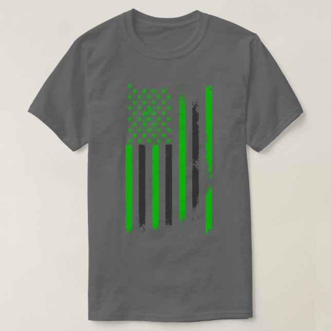T-shirt Drapeau vert des États-Unis (Design devant)