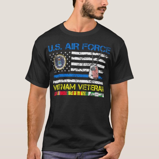 T-shirt Drapeau vétéran Usaf de la Force Vietnam (Devant)