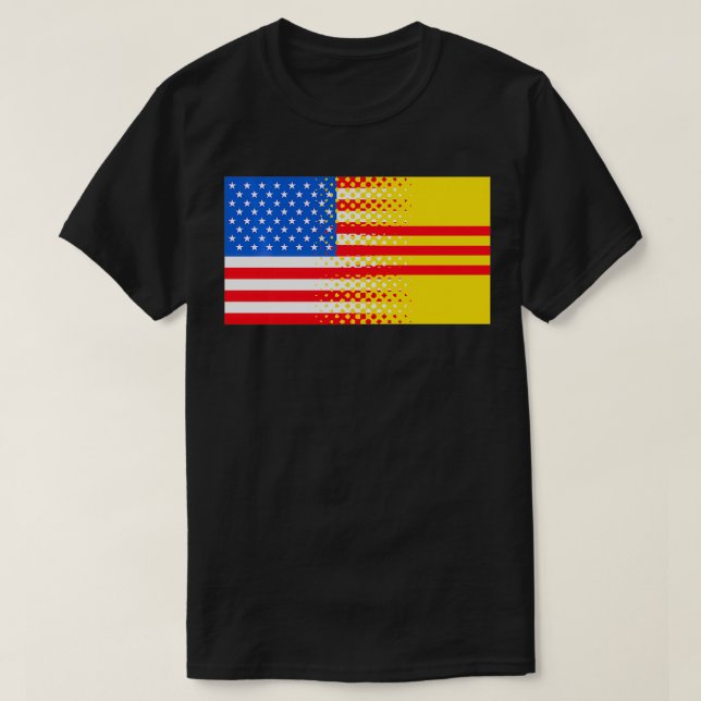 T-shirt Drapeau vietnamien-américain du Vietnam du Sud  (Design devant)