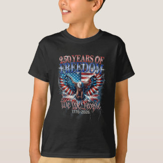 T-shirt Drapeau Vintage 250 Ans Américain 1776 2026 250e É