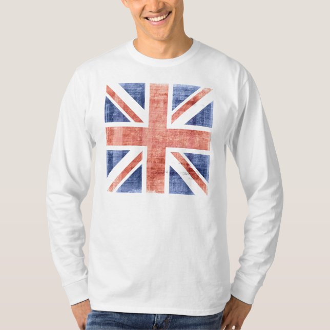 T-shirt Drapeau vintage 2 du Royaume-Uni (Devant)