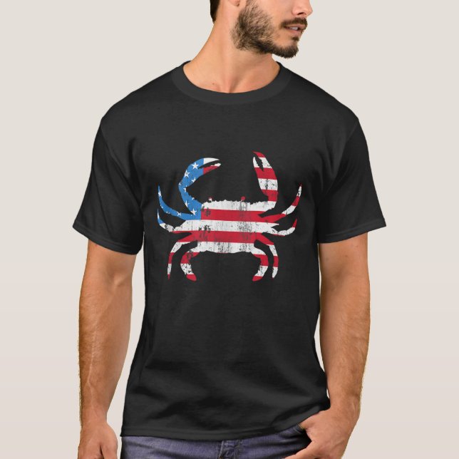 T-shirt Drapeau Vintage américain (Devant)