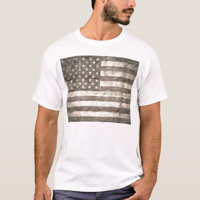 T-shirt Drapeau vintage américain 2 (Devant)