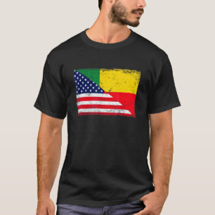 T-shirt Drapeau vintage Américain Bénin Patriotique