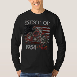 T-shirt Drapeau vintage Américain Best Of 1954 Motorcycle 