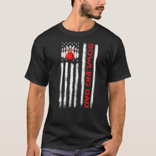 T-shirt Drapeau Vintage américain Bowling Papa Bowling Tea