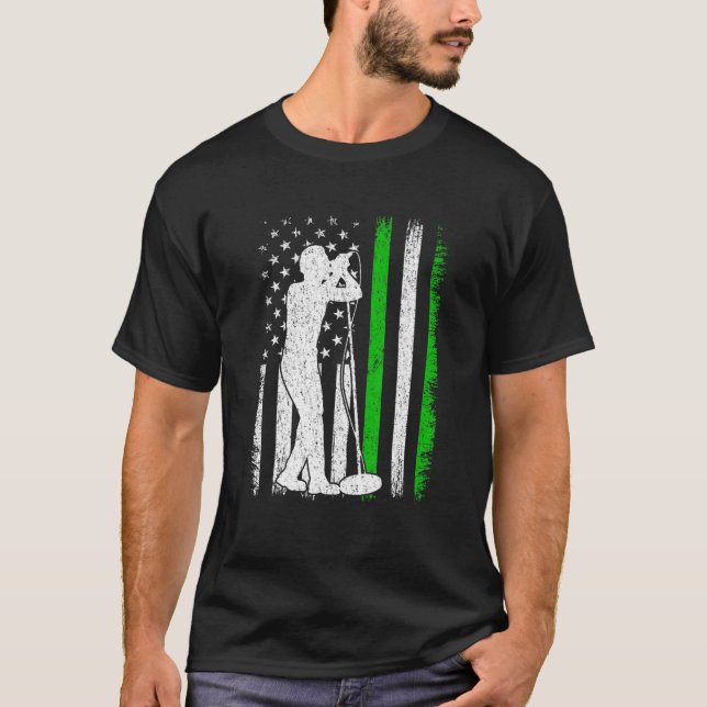 T-shirt Drapeau vintage américain chantant St. Patricks (Devant)