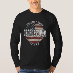 T-shirt Drapeau Vintage américain de Georgetown Texas