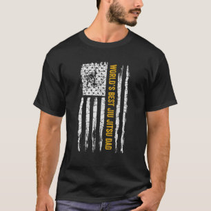 T-shirt Drapeau vintage américain du meilleur Jiu brésilie