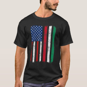 T-shirt Drapeau vintage américain et drapeau hongrois Dis