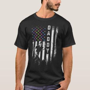 T-shirt Drapeau vintage Américain Fier Bowling Daddy Bowle