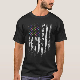 T-shirt Drapeau vintage Américain Fier Bowling Pappy Bowle