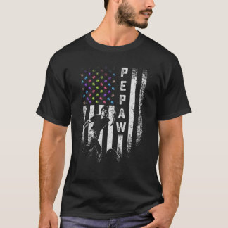T-shirt Drapeau vintage Américain Fier Bowling Pepaw Bowle