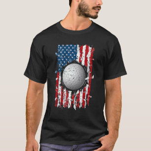 T-shirt Drapeau vintage américain Golf Patriotique US Drap