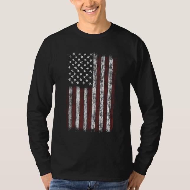 T-shirt Drapeau vintage américain Hommes USA (Devant)