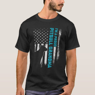 T-shirt Drapeau vintage américain Je suis une fière grand-