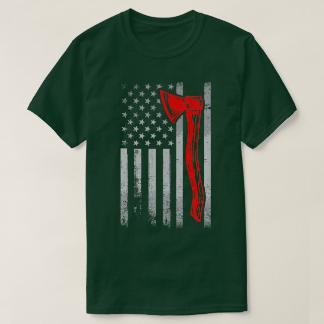 T-shirt Drapeau vintage américain lancer 1 (Design devant)