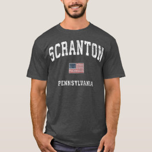 T-shirt Drapeau Vintage américain Scranton Pennsylvania P