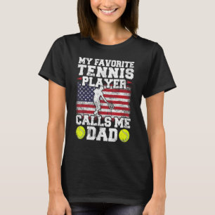 T-shirt Drapeau Vintage américain Sports Tennis Papa Flag