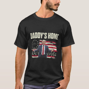 T-shirt Drapeau vintage Américain Trump 2025 Daddys Home W