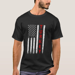 T-shirt Drapeau vintage américain Turc Turc Patriotique Tu
