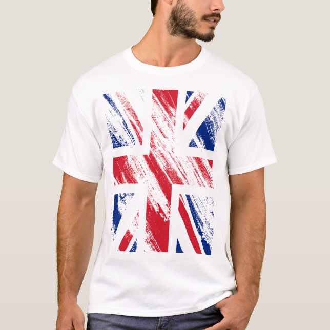 T-shirt Drapeau vintage Angleterre (Devant)