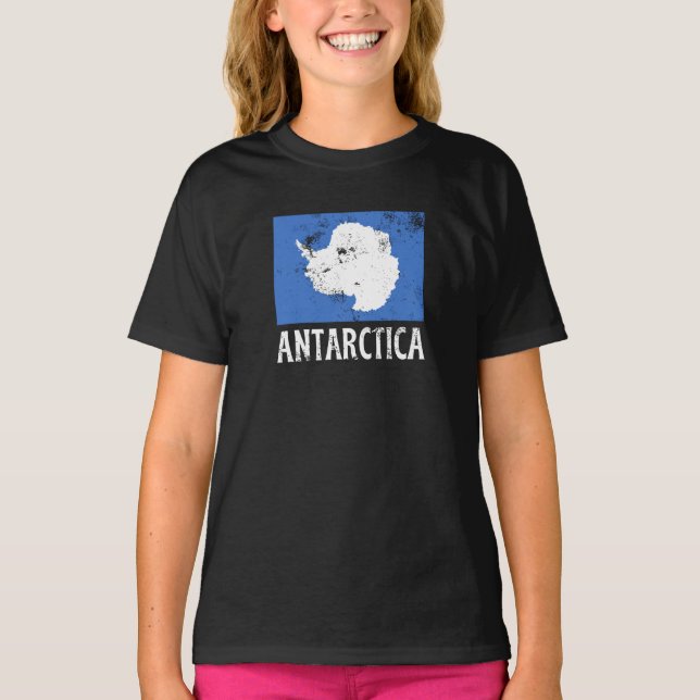 T-shirt Drapeau vintage Antarctique (Devant)