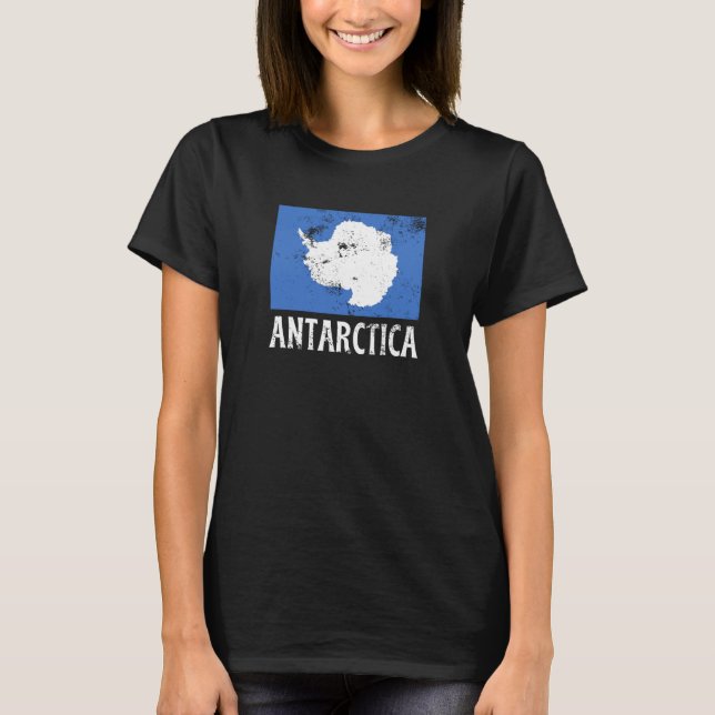 T-shirt Drapeau vintage Antarctique (Devant)