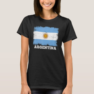 T-shirt Drapeau vintage Argentine Pays, Drapeau rétro
