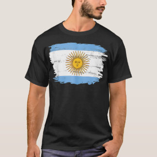 T-shirt Drapeau vintage Argentine pour cadeau argentin
