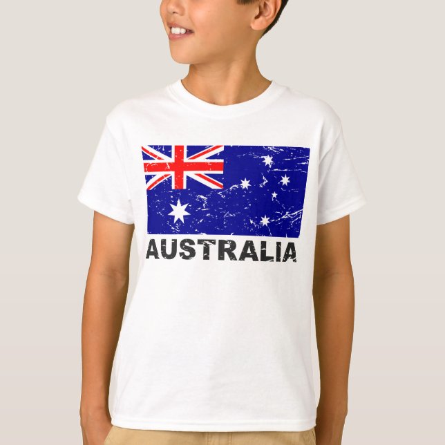 T-shirt Drapeau Vintage Australie (Devant)