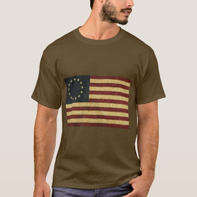 T-shirt Drapeau Vintage Betsy Ross (Devant)