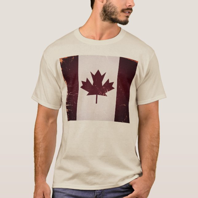 T-shirt Drapeau vintage Canada (Devant)