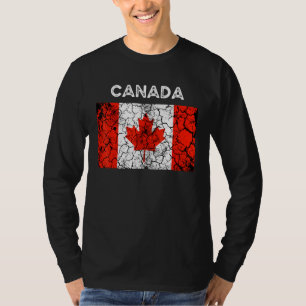 T-shirt Drapeau vintage Canada Maple Leaf Hommes Femmes