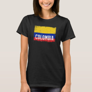 T-shirt Drapeau Vintage Colombie Patrimoine Racines Colomb