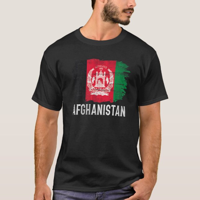 T-shirt Drapeau vintage d'Afghanistan pour Afghan (Devant)